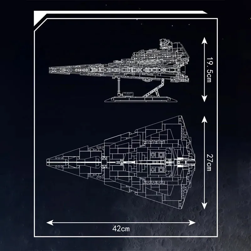 Star Wars MOC Imperial Star Destroyer Bricks Toy