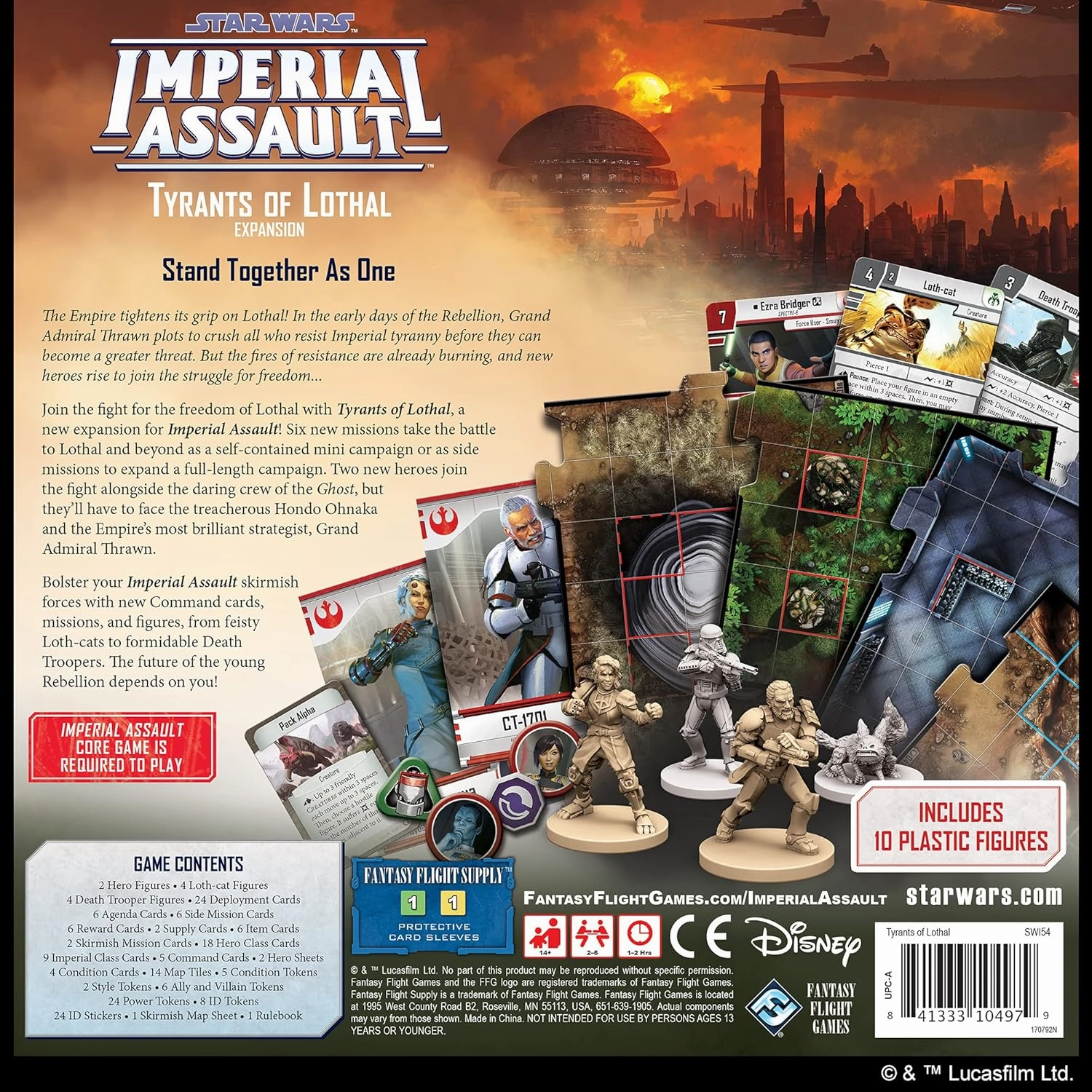 Star Wars Imperial Assault Board Game Tyrants of Lothal EXPANSION - Epic Sci-Fi Miniatures Strategy Game for Kids and Adults, Ages 14 , 1-5 Players, 1-2 Hour Playtime, Made by Fantasy Flight Games