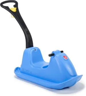 Step2 Push Around Sled, Kids Ride On Toy & Outdoor Snow Toboggan, Made of Durable Plastic, Max Weight 40 lbs., for Toddlers 1.5-3 Years Old, Blue