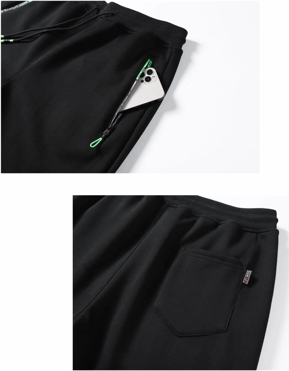 STICKON Mens Sherpa Lined Sweatpants Winter Warm Fleece Pants
