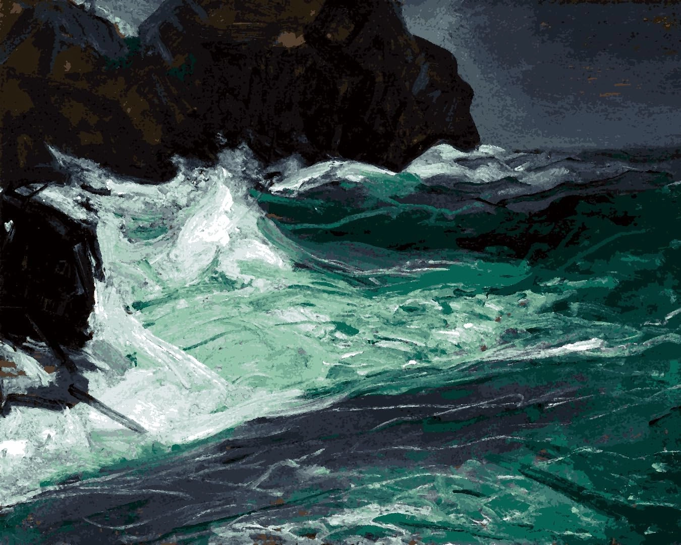 Storm Collection PD (7) - Storm Sea by George Bellows - Van-Go Paint-by-Number Kit 50x65cm DIY Frame
