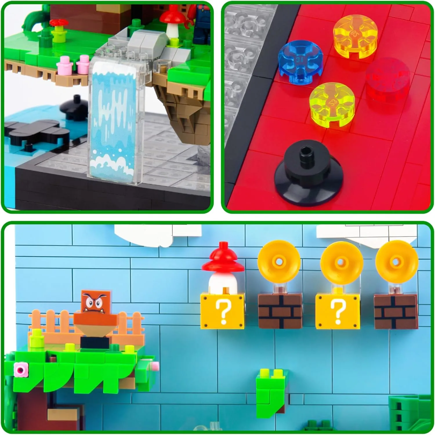 Super Game Building Sets,Cool Building Blocks Kits for Adults, 3D Anime Scene Model Creative Idea Gift for Boys Teens Kids 8  (1256 Pieces)