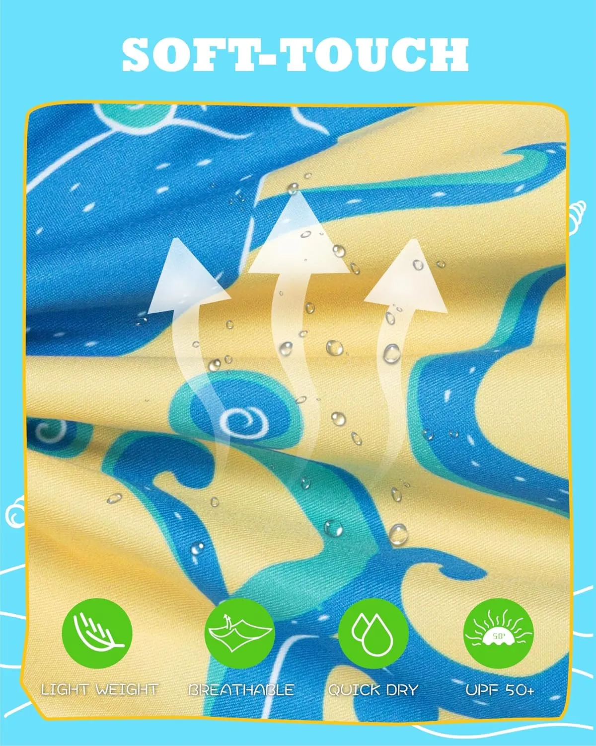 SURF CUZ Boys Swim Trunks Retro Toddler Boy Swimsuit Shorts Quick Dry Swimming Trunks Bathing Suit