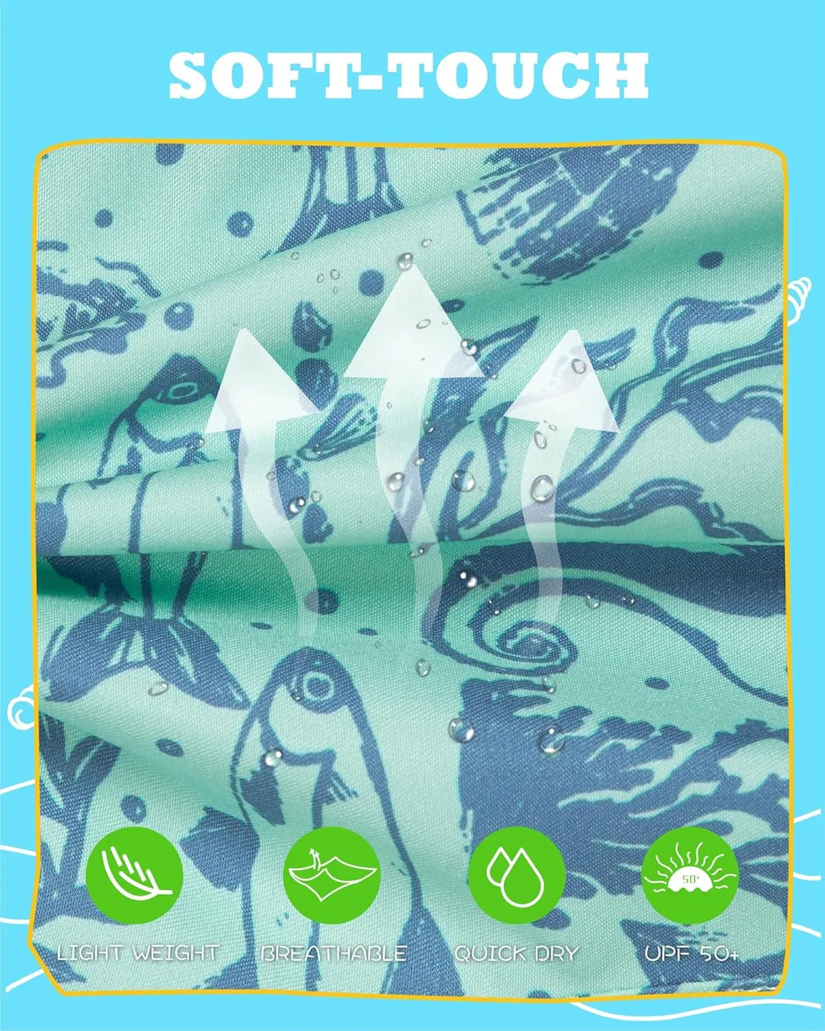 SURF CUZ Boys Swim Trunks Retro Toddler Boy Swimsuit Shorts Quick Dry Swimming Trunks Bathing Suit
