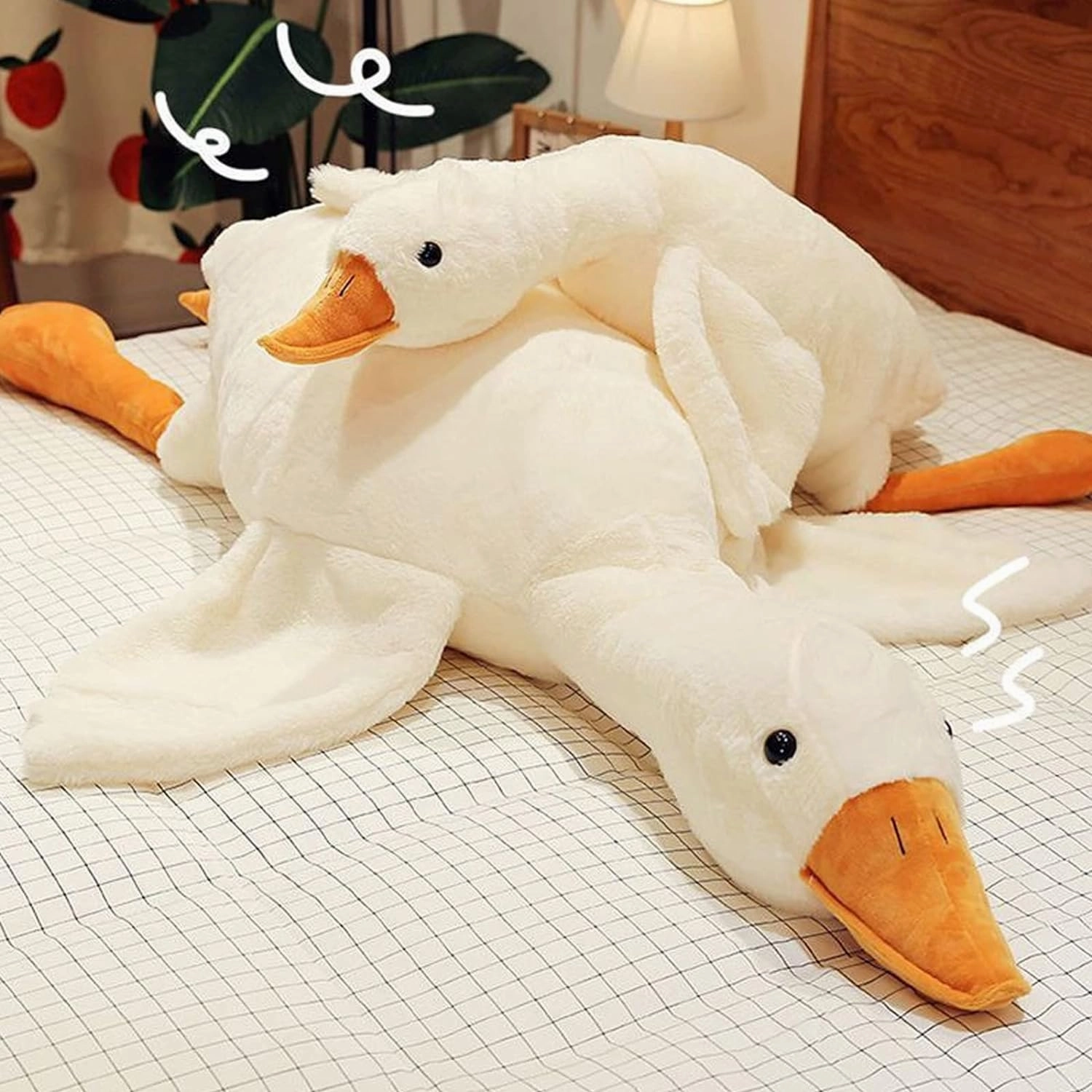 Swan Stuffed Animal, 2.6 lbs Weighted Plush Swan Toy Goose Weighted Plush Animals Duck Stuffed Animals Plush Pillow Toy Gifts for Kids, 19.68"