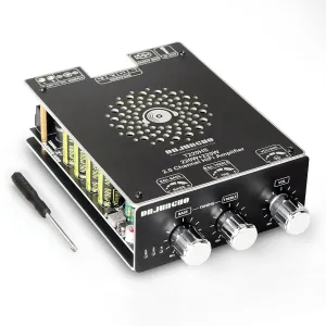 T220HS 220W 220W Bluetooth Amplifier Board with Treble and Bass Control, 2.0 Channel Stereo AMP Board DC 12-36V,Bluetooth/AUX/USB Input