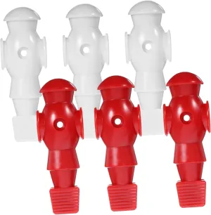 Table Soccer Player Figures Set 6pcs Mini Soccer Player Statue Resin Foosball Figures for Replacement