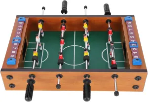 Tabletop Foosball Table Mini Football Ball Wooden Soccer Table Game Tabletop, Mini Indoor Table Soccer Set for Game Rooms, Party, 13.6 x 8.5in