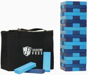 Tailgating Pros Premium Giant Toppling Timbers with Carrying Case – Choose Your Team Colors! Jumbo Outdoor Yard Game, Tower Grows to Over 5 Feet!