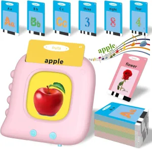 Talking Flash Cards for Toddlers 1-3 with 384 Sight Words, Toddler Learning Toys for 1 2 3 4 5 Year Old Boy Girls, Autism Sensory Toy, Educational Montessori Toy, Pocket Speech Therapy Toys