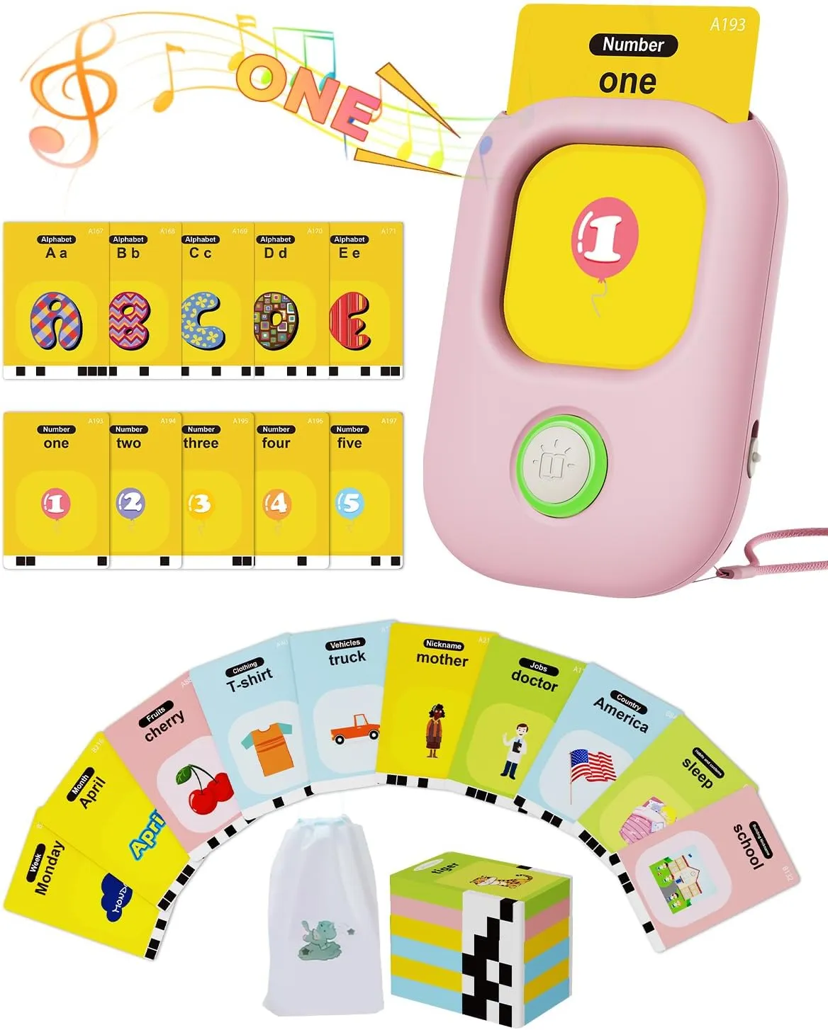 Talking Flash Cards with 448 Sight Words, Pocket Speech Therapy Toy for Toddlers, Autism Sensory Toys, Montessori Learning Educational Toys Gifts for 1 2 3 4 5 Year Old Boys and Girls…