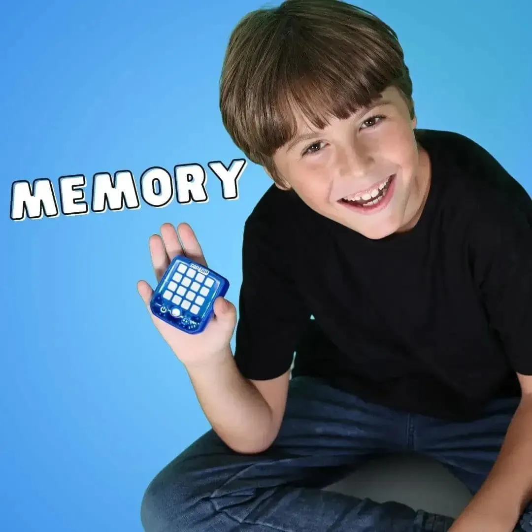 TapTap Smart Fidget Toy - 5 Interactive Games, Light-Up, Quiet, Travel Toy for Ages 5 , Handheld, Fidget Gadget (Blazing Blue)