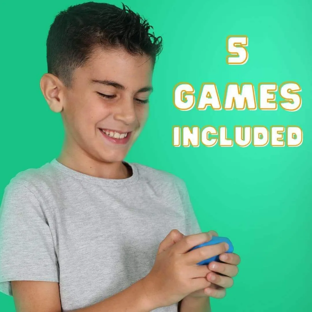 TapTap Smart Fidget Toy - 5 Interactive Games, Light-Up, Quiet, Travel Toy for Ages 5 , Handheld, Fidget Gadget (Blazing Blue)