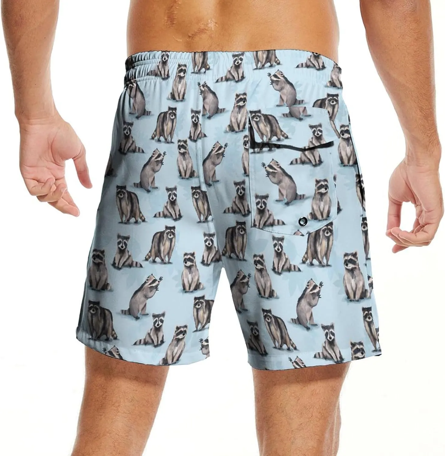 Tasneem Mens Swim Trunks with Compression Liner Swim Shorts 5 Inch Inseam Quick Dry Mens Bathing Suit