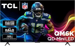 TCL 55-Inch QM6K QLED 4K Smart QD-Mini LED TV with Google TV (55QM6K, 2025 Model) Dolby Vision IQ, Dolby Atmos, HDR, Game Accelerator up to 240Hz, Voice Remote, Works with Alexa, Streaming Television