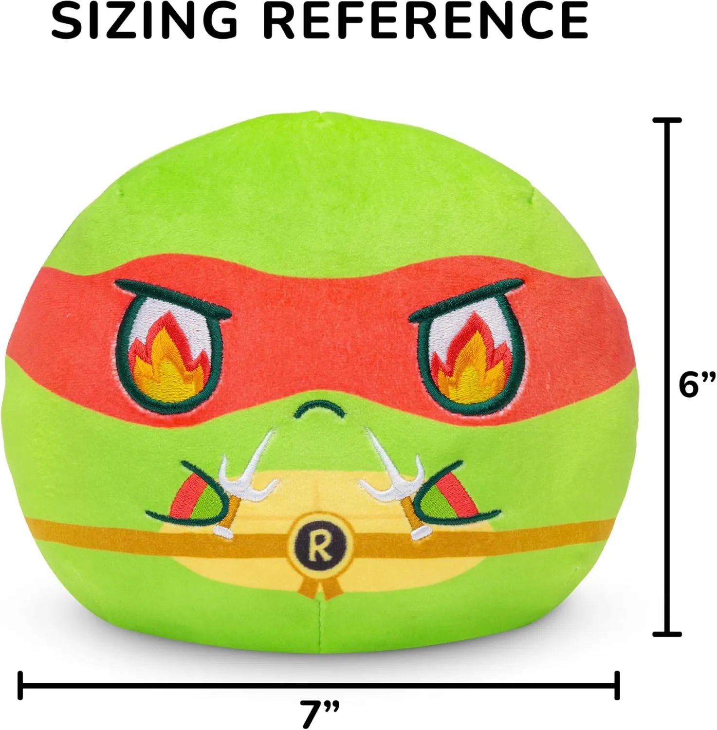 TeeTurtle Teenage Mutant Ninja Turtles 6" Reversible Plushie - Raphael - Cute Kawaii Soft Stuffed Animal