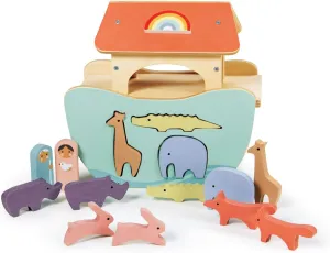 Tender Leaf Toys - Little Noah’s Ark - Wooden Animal Shape Sorting Toy - Compact and Made for Little Hands, Improve Hand-Eye Coordination and Concentration for Boys and Girls - Age 2 