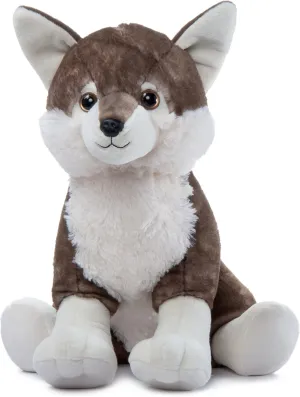 The Petting Zoo Timber Wolf Stuffed Animal Plushie, Gifts for Kids, Wild Onez Wildlife Animals, Wolf Plush Toy 20 inches