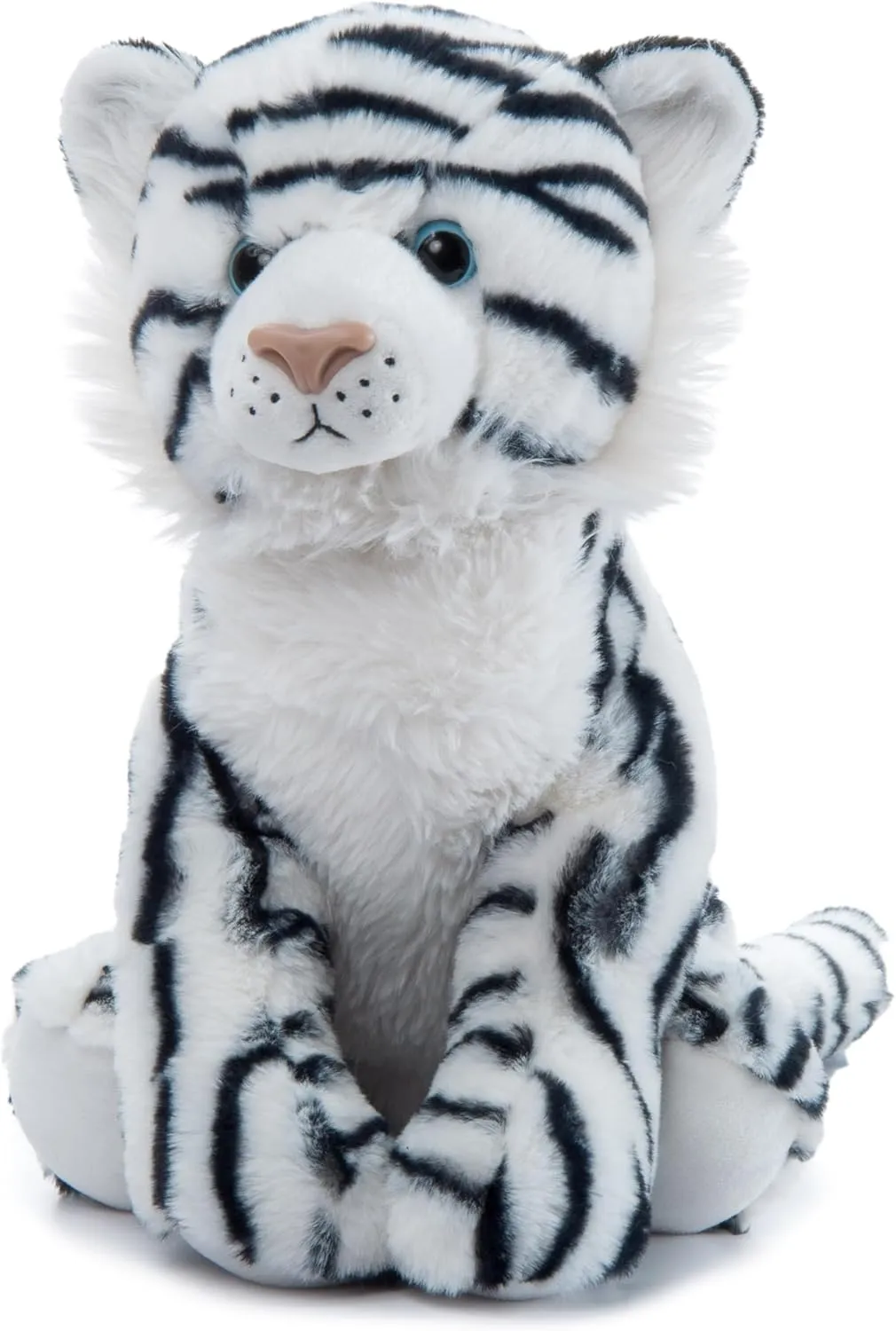 The Petting Zoo White Tiger Stuffed Animal Plushie, Gifts for Kids, Wild Onez Zoo Animals, White Tiger Plush Toy 12 inches