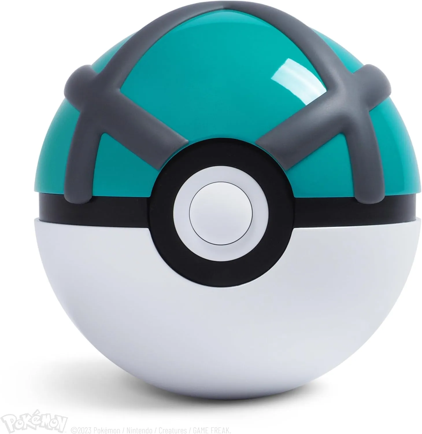 The Wand Company Original Poké Ball Authentic Replica - Realistic, Electronic, Die-Cast Poké Ball with Display Case Light Features – Officially Licensed by Pokémon