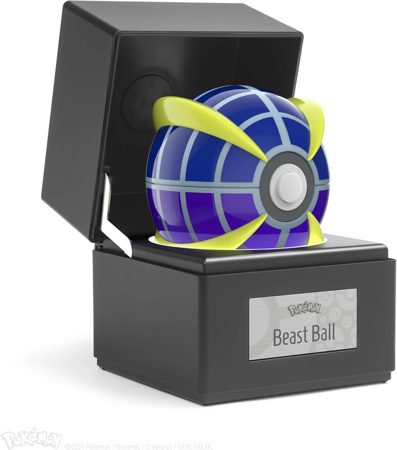 The Wand Company Original Poké Ball Authentic Replica - Realistic, Electronic, Die-Cast Poké Ball with Display Case Light Features – Officially Licensed by Pokémon