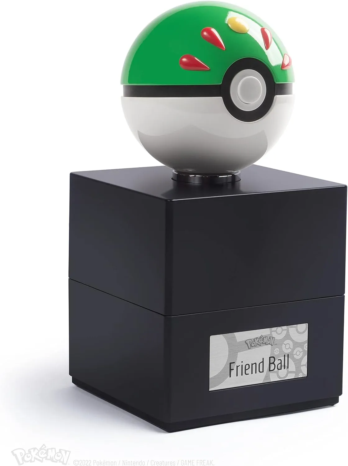 The Wand Company Original Poké Ball Authentic Replica - Realistic, Electronic, Die-Cast Poké Ball with Display Case Light Features – Officially Licensed by Pokémon