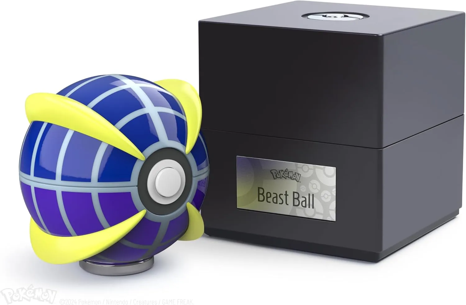 The Wand Company Original Poké Ball Authentic Replica - Realistic, Electronic, Die-Cast Poké Ball with Display Case Light Features – Officially Licensed by Pokémon