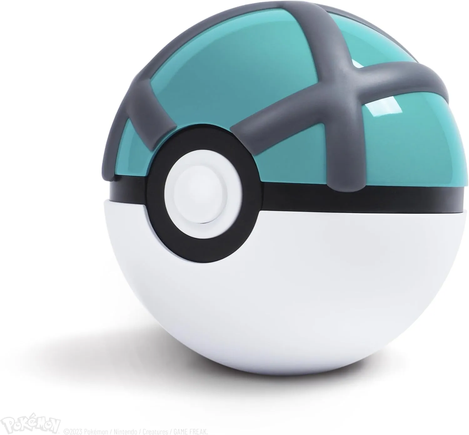 The Wand Company Original Poké Ball Authentic Replica - Realistic, Electronic, Die-Cast Poké Ball with Display Case Light Features – Officially Licensed by Pokémon
