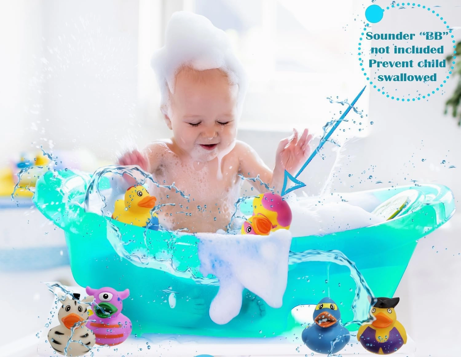The Dreidel Company The Greatest Rubber Duck Assortment - Toy Duckies for Kids, Bath Birthday Gifts Baby Showers Classroom Incentives, Summer Beach and Pool Activity, 2" (Pack of 100)