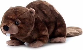 The Petting Zoo Beaver Stuffed Animal, Gifts for Kids, Wild Onez Zoo Animals, Beaver Plush Toy 12 inches