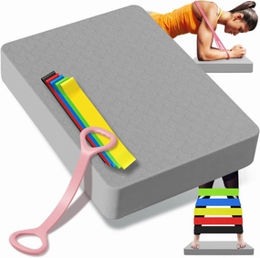 Thickened balance pad,Figure 8 Fitness Exercise Band,Loop Resistance Bands Fitness Yoga Set for Men and Women in home,Anti Slip Foam Yoga Kneeling cushion
