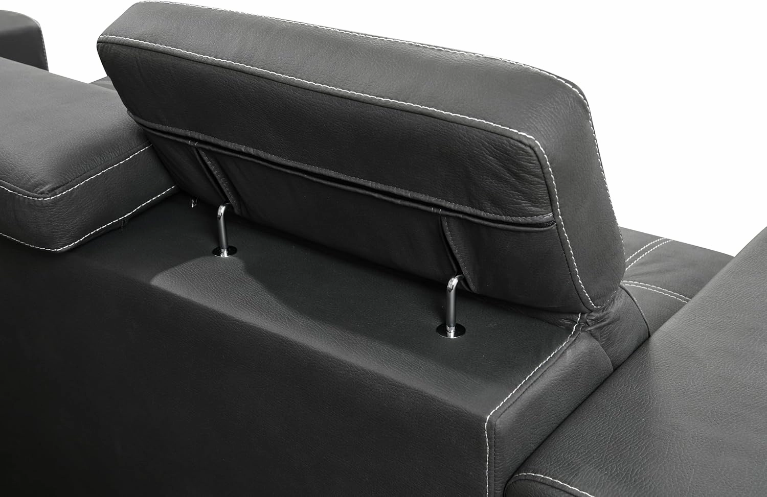 THSUPER 102'' Microfiber L Shaped Sectional Sleeper Sofa Couch with Pullout Bed and Storage Chaise, Convertible Couches with Adjustable Headrest for Living Room, Reversible Chaise. Charcoal Grey