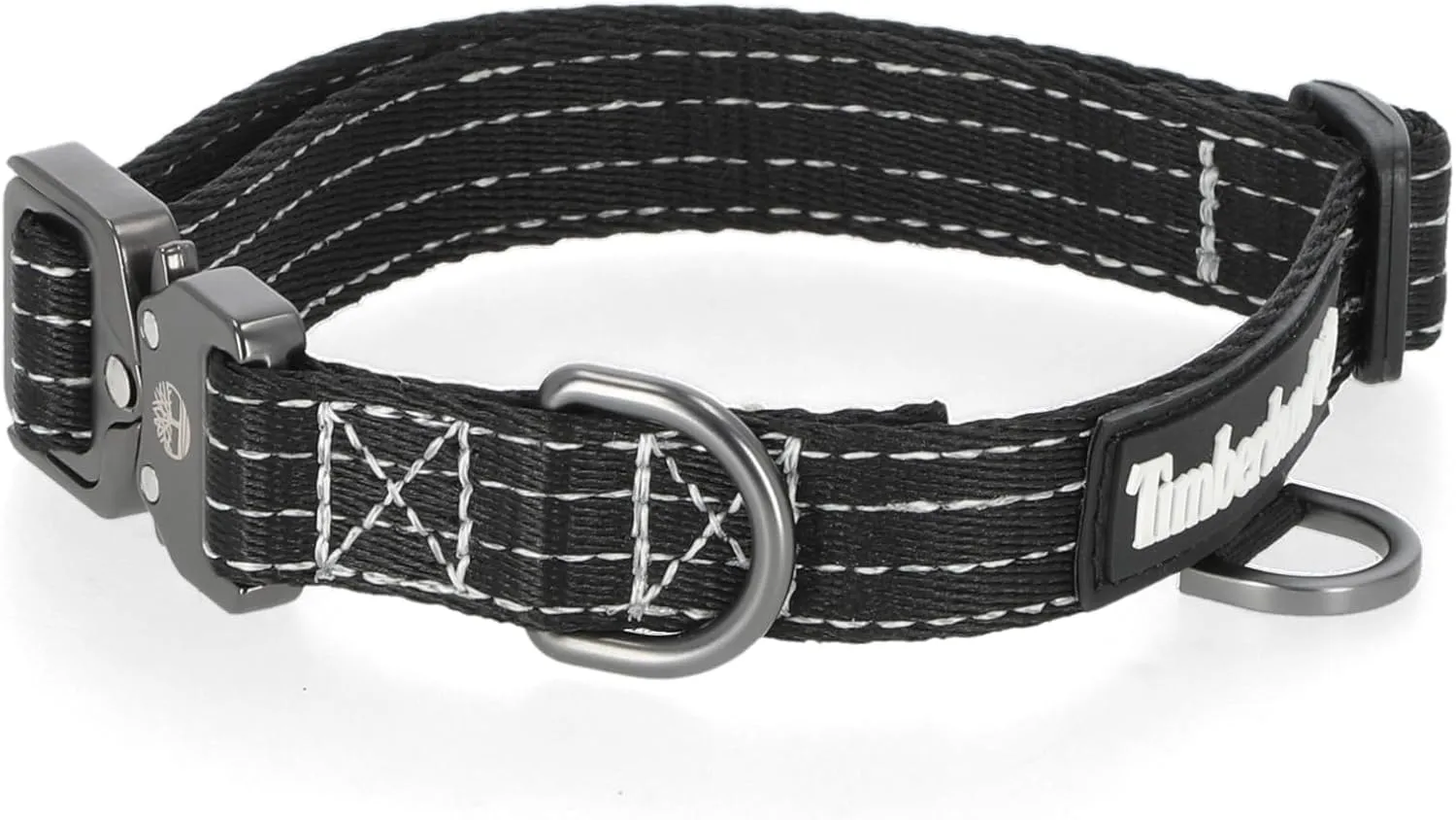 Timberland Adjustable Dog Collar, Tactical Heavy Duty Dog Collar, Reflective Quad Stitching for Visibility, Quick Release Metal Buckle, Small Medium Large Dogs (12” – 25” Neck)