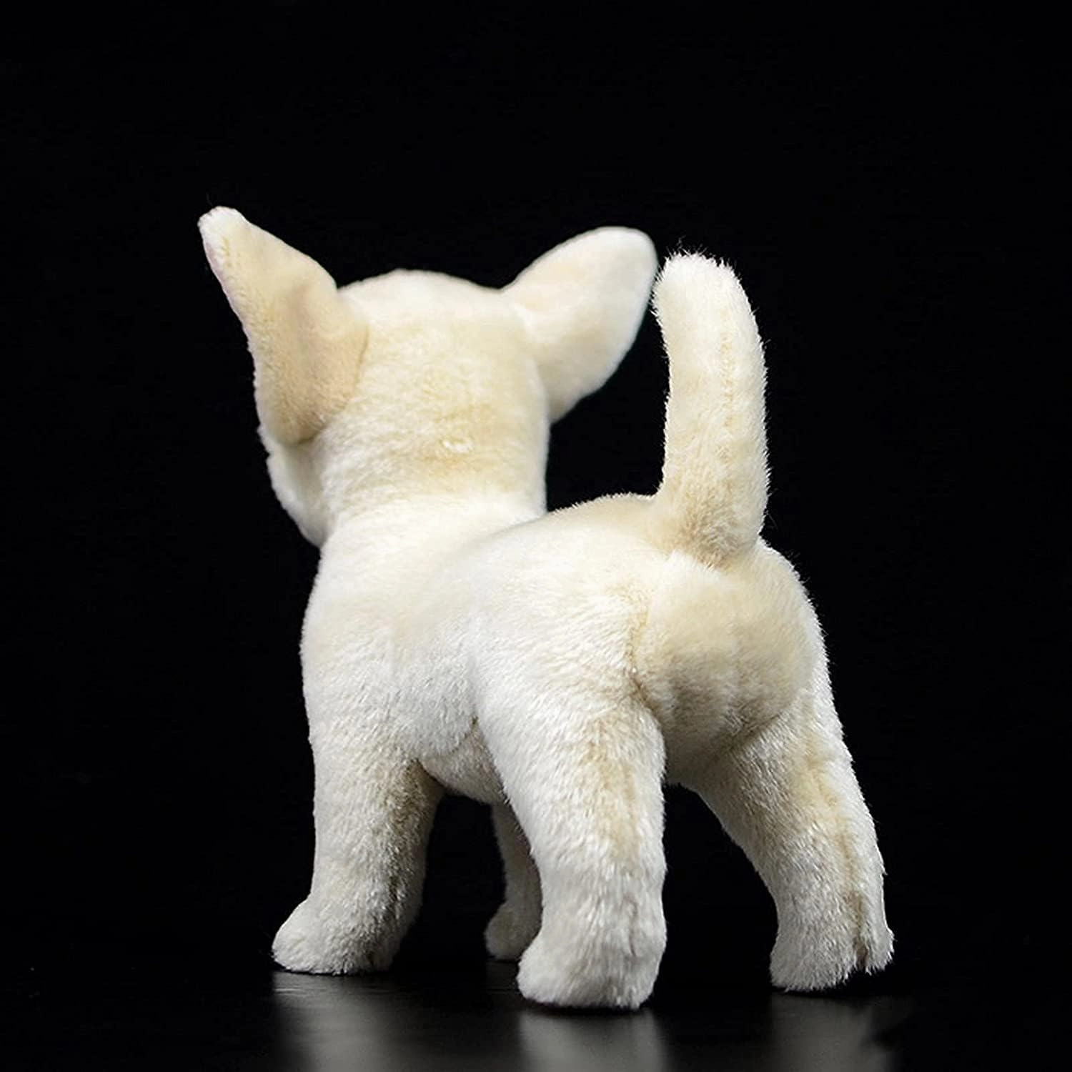 Tiny Heart Cute Chihuahua Stuffed Animal, Dog Plush Toy 10inch Puppy Super Soft Realistic Chihuahua Plush Home Decor Gifts for Kids Boys and Girls Simulation