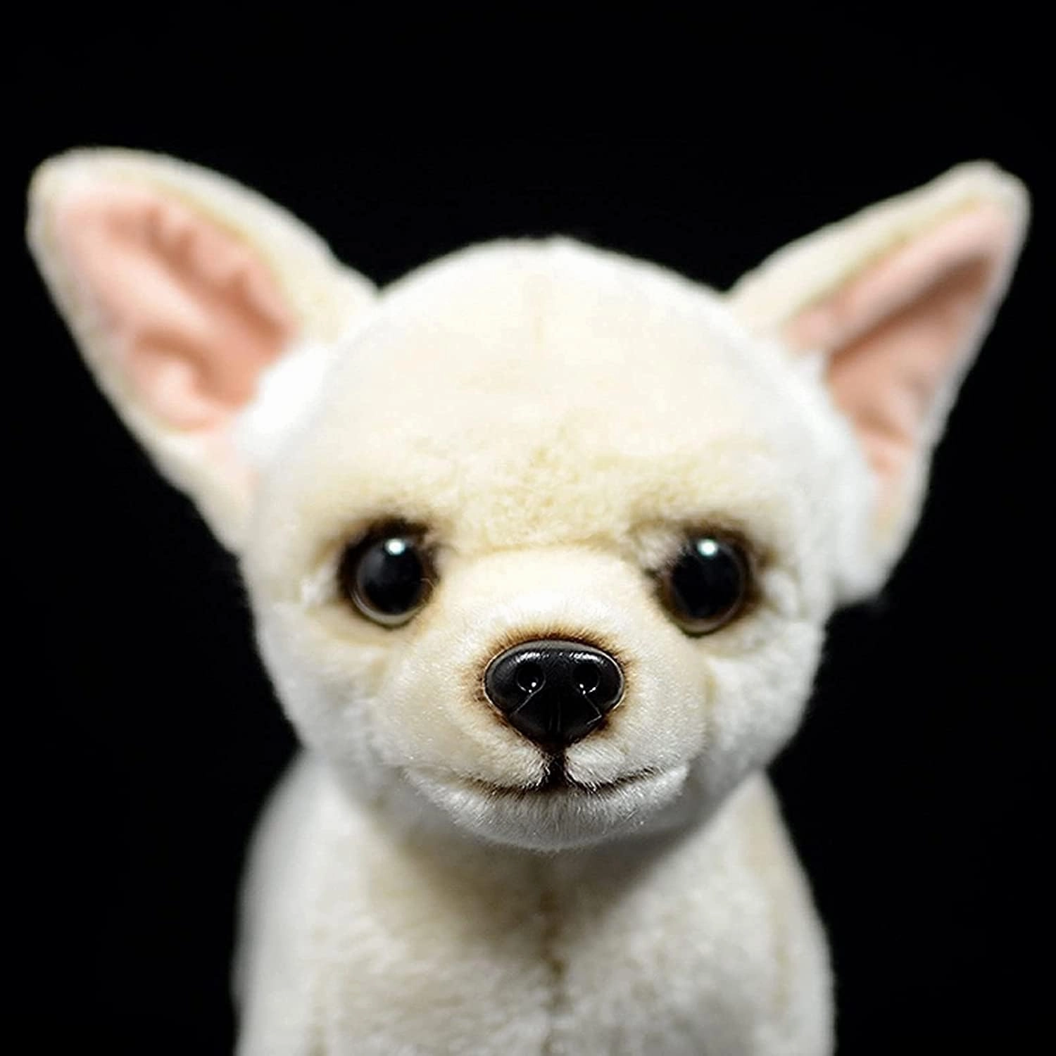 Tiny Heart Cute Chihuahua Stuffed Animal, Dog Plush Toy 10inch Puppy Super Soft Realistic Chihuahua Plush Home Decor Gifts for Kids Boys and Girls Simulation