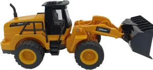 Top Race RC Front Loader Toy Truck - 8 Inch Remote Control Construction Vehicle for Kids - 5 Channel RC Loader Bulldozer - Fully Functional Sand Box Truck - Ideal for Kids 3  with Controller Included