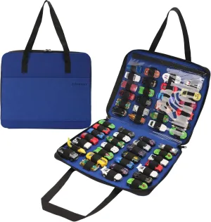 Toy Car Organizer with 52 Slots (Blue)