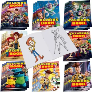 Toy Inspired Story Birthday Party Supplies, 24PCS Toy Inspired Story Coloring Books for Toy Inspired Story Birthday Party Gifts, Goodie Bag Stuffers, Classroom Rewards, Decorations, 8 Styles