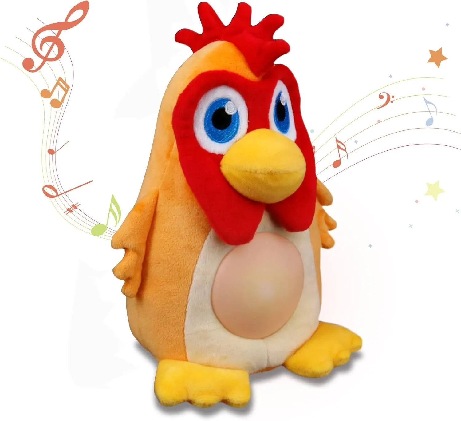 TOYMAKER La Granja de Zenon Bartolito Light Up Stuffed Animal and Pull Back Cars Chicken Toys for Toddlers 1-3
