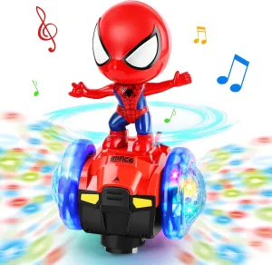 Toys for 1 2 3 Year Old Boy,Dancing Robot Sensory Toy Car with Colorful Flashing Lights & Music,Interactive Learning Crawl Toys for 6-12 Months,Baby Birthday Gifts for Toddler Boys Girls