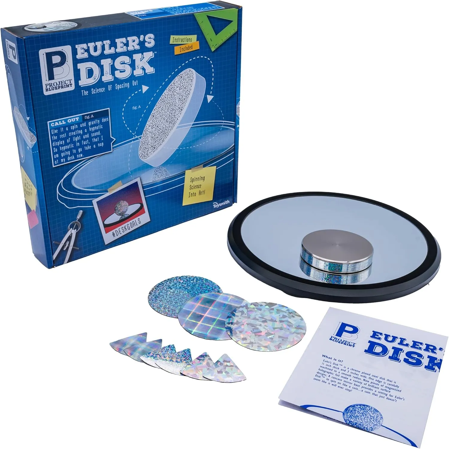 Toysmith Euler’s Disk – Create A Hypnotic Display of Light & Sound- Science Desk Decor for Home and Office – Physics Toys for Adults & Kids 8 