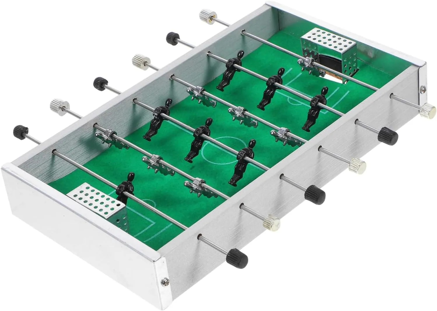 Toyvian Mini Foosball Table Portable Tabletop Soccer Game for Family Fun Robust Construction for Interactive Play and Skill Development Game Rooms and Outdoor Activities