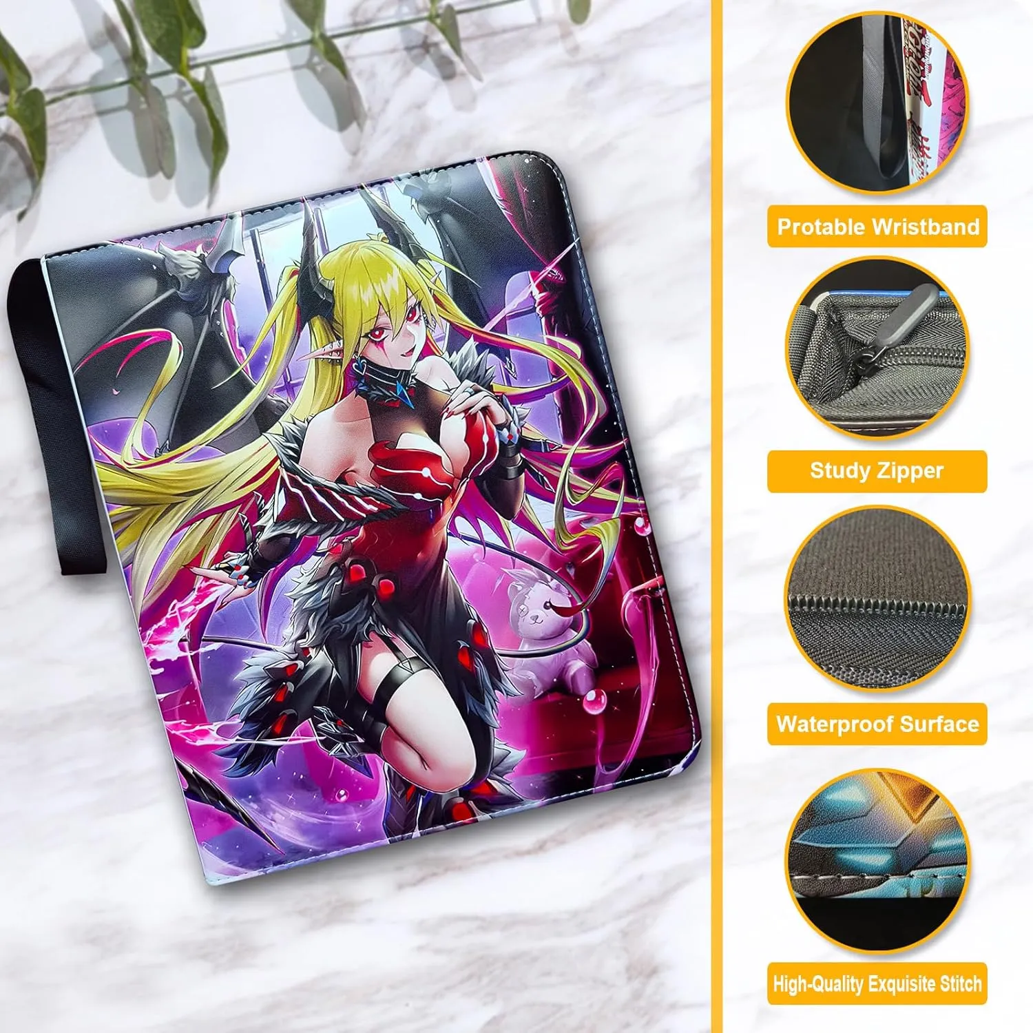 Trading Card Binder Fits 900 Cards Card Collector Album Holder,with 40 Removable Sleeves Toys Gifts for Boys Girls