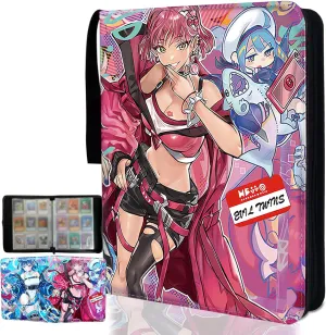 Trading Card Binder Fits 900 Cards Card Collector Album Holder,with 50 Removable Sleeves Toys Gifts for Boys Girls