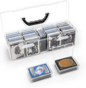 Trading Card Storage Box Set of 14, Plastic Card Box Large for 1000  Loose Cards, MTG Card Storage Box Fit for TCG, Magic Commander, Yugioh Cards, Sports card storage box, Playing Card Case