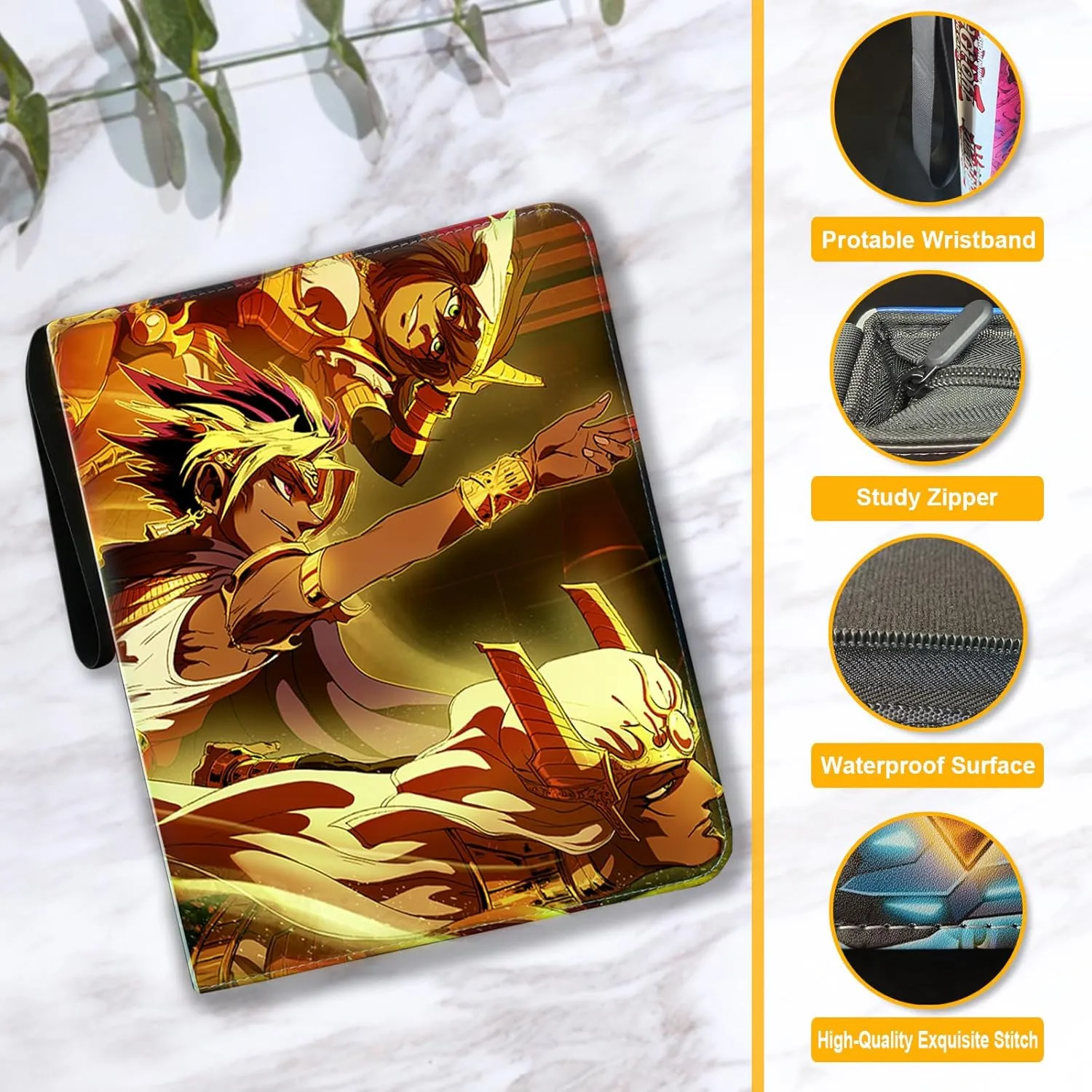 Trading YGO Card Binder, Fits 900 Cards Card Collector Album Holder,with 50 Removable Sleeves Toys Gifts for Boys Girls