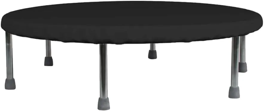 Trampoline Cover Mini Trampoline Cover Waterproof protective cover for Trampoline Indoor Outdoor Garden Rebounder (Not Spring Cover) (Black, 48"Dia x 4.3"H)