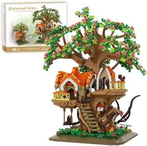 Tree Building Block Toy with LED Light, Mini Brick 1783pcs Building Set Gift for Adult Teen 14 