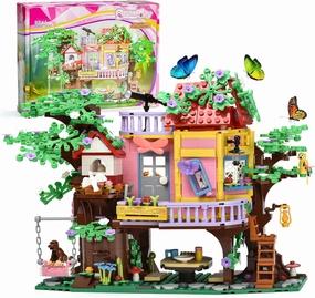 Trees House Building Set for Girls,Animals Tree Houses Model Toys,Adults Creative Collection Building Toys,Birthday Gifts for Age 6 8 10 12  Kids(840PCS)