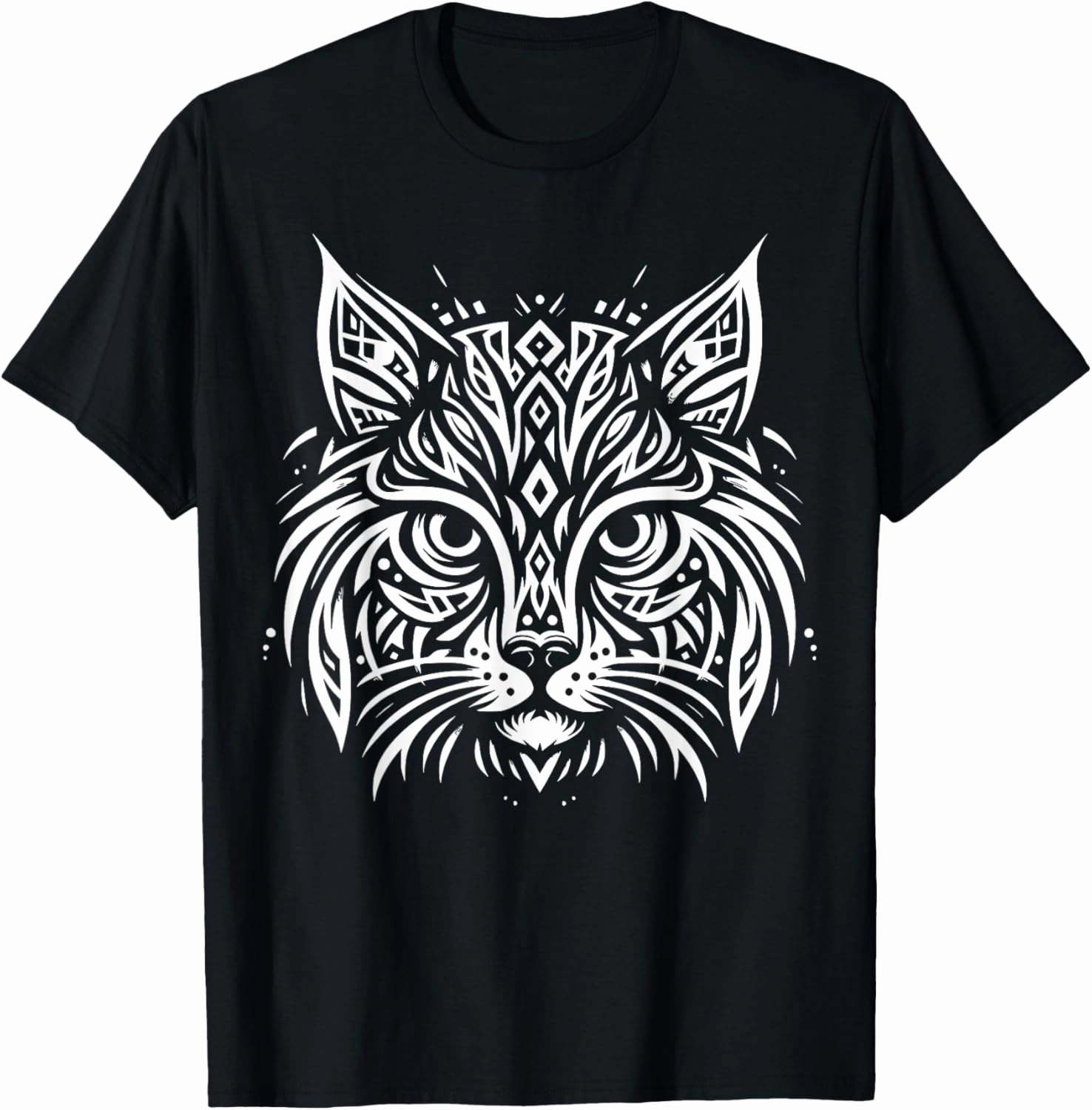 Tribal Bobcat Portrait T-Shirt